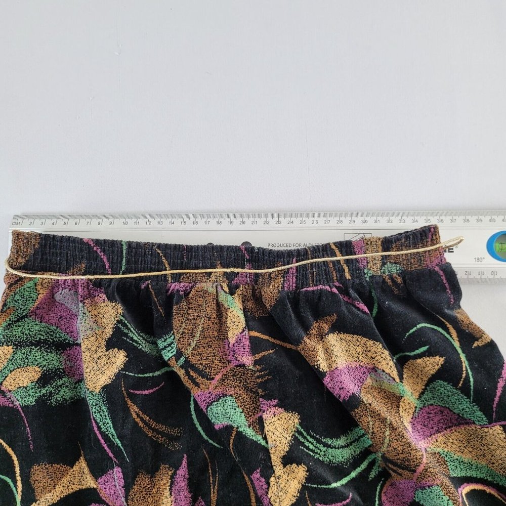 ZORA Womens Velvet Skirt Flared Layered Elastic Waist Size 16 Cotton Gold Belt - Picture 4 of 12